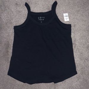 LOFT Rib trim relaxed cami size XS NAVY BLUE